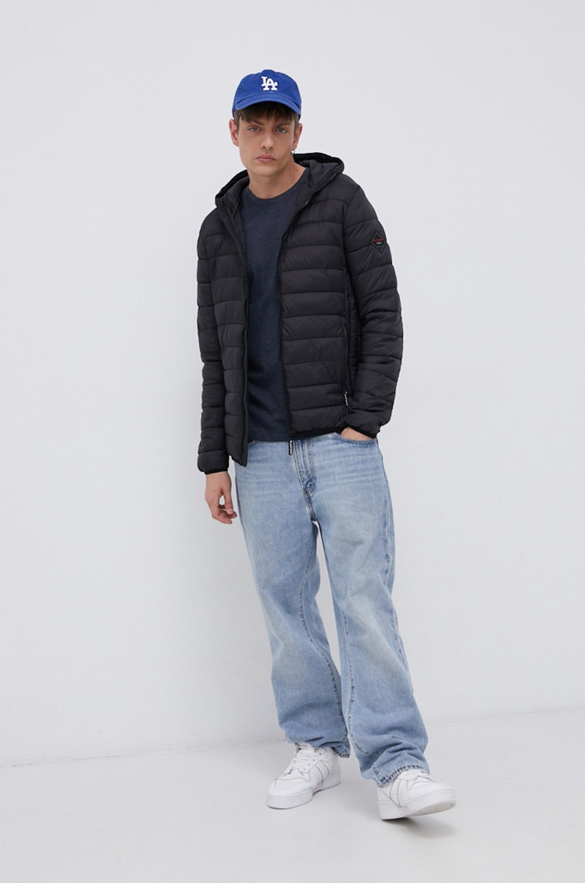 

Куртка Cross Jeans чоловіча колір чорний перехідна