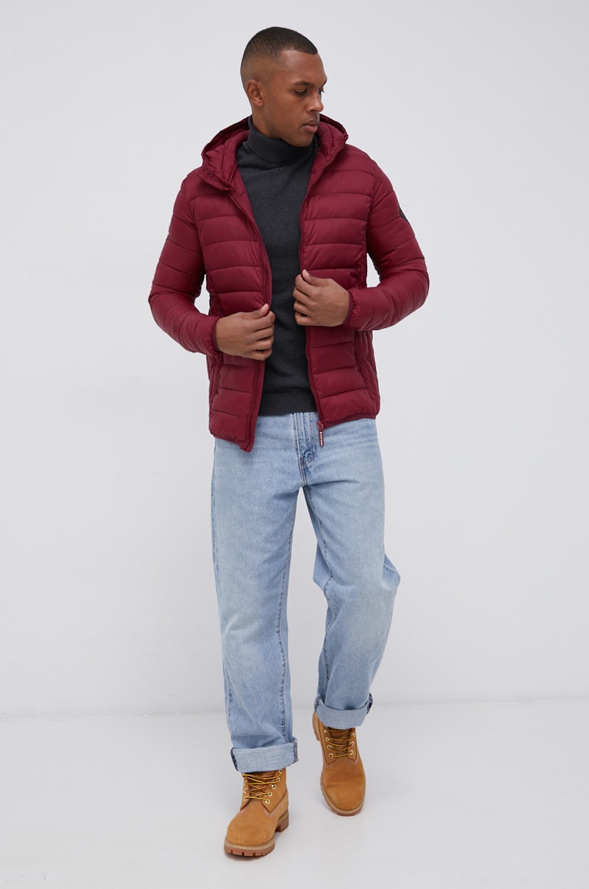 

Куртка Cross Jeans мужская цвет бордовый зимняя
