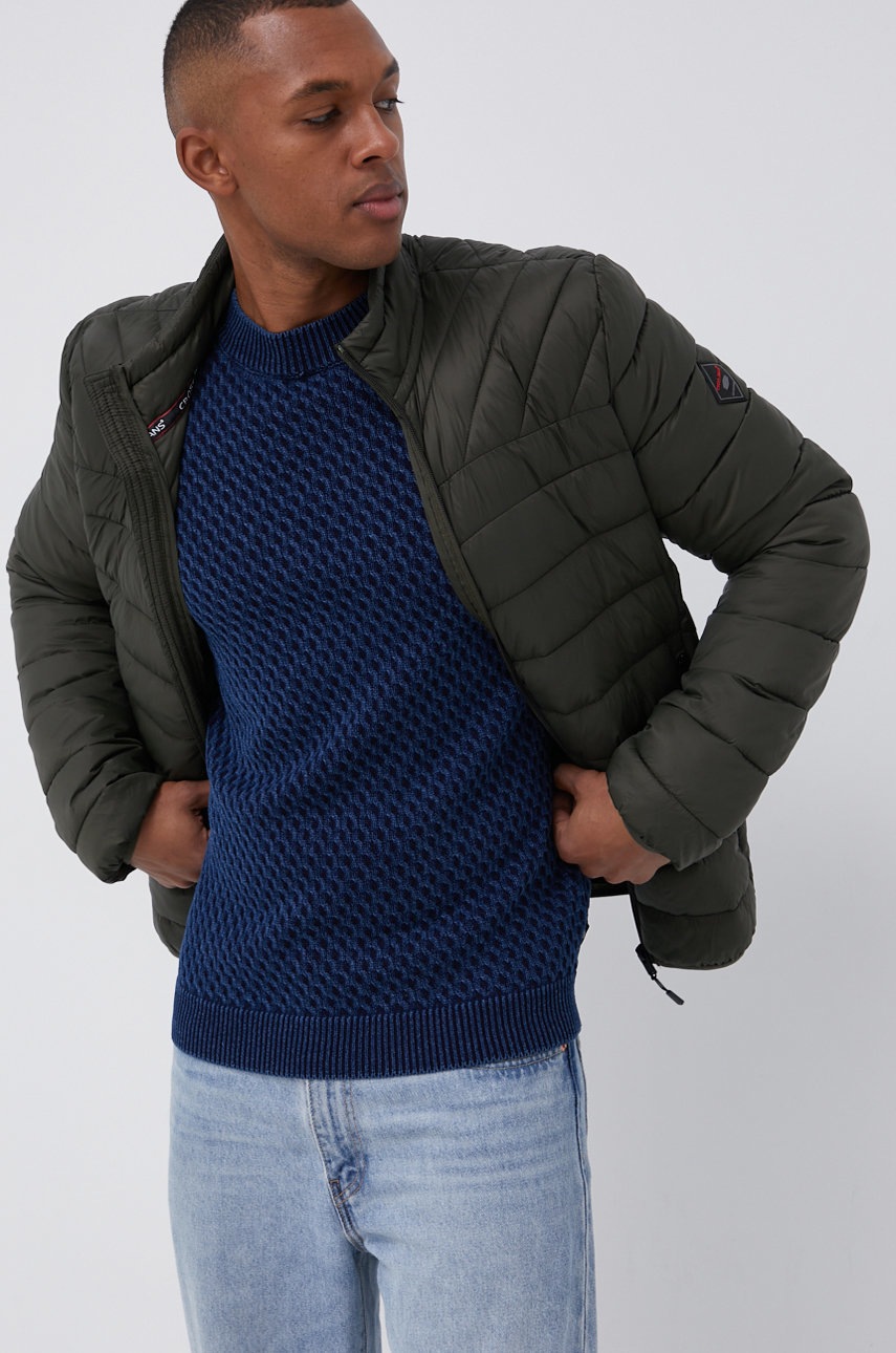 

Яке Cross Jeans мъжко в зелено със зимна изолация, Зелен
