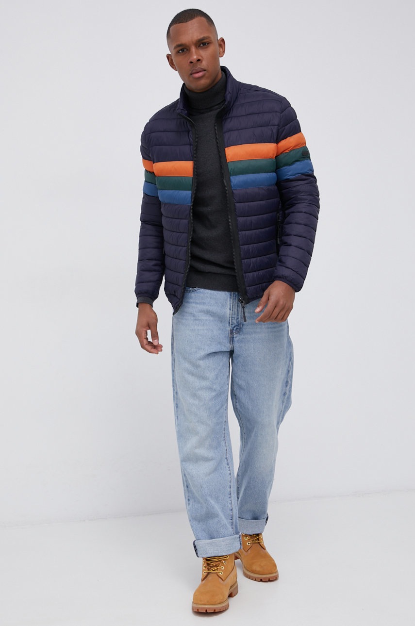 

Яке Cross Jeans мъжко в тъмносиньо със зимна изолация, Тъмносин