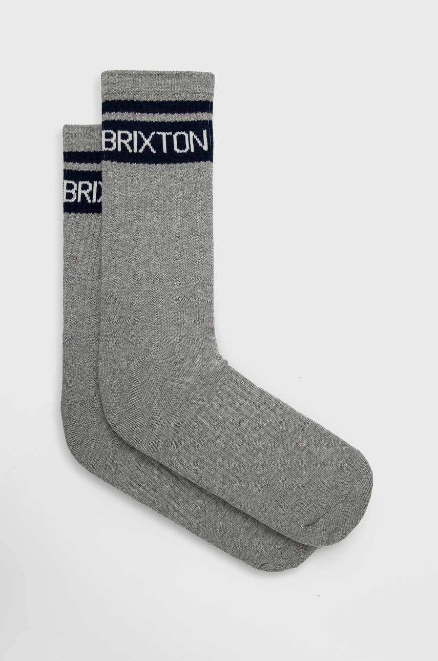 

Чорапи Brixton мъжки в сиво, Сив