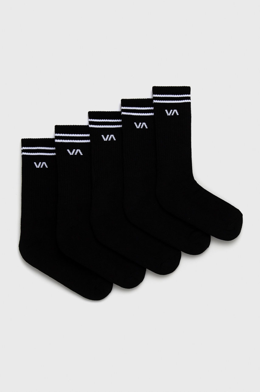 

Чорапи RVCA (5 чифта) мъжки в черно, Черен
