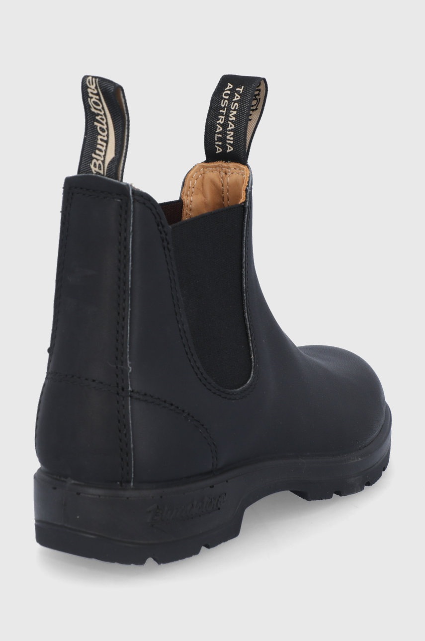 Blundstone Ghete Chelsea De Piele 558 Culoarea Negru, Cu Toc Plat