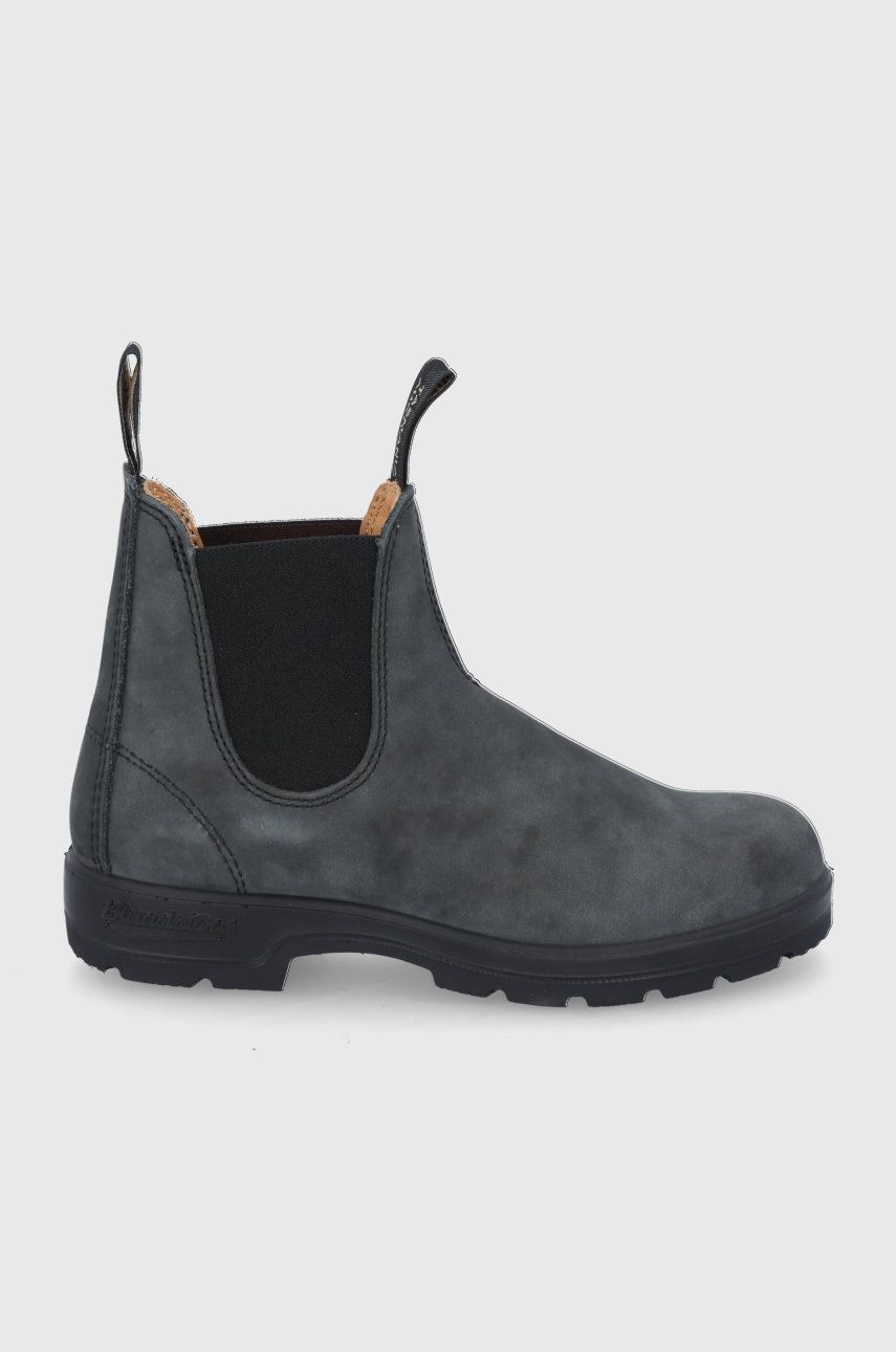 E-shop Kožené kotníkové boty Blundstone 587 dámské, šedá barva, na plochém podpatku