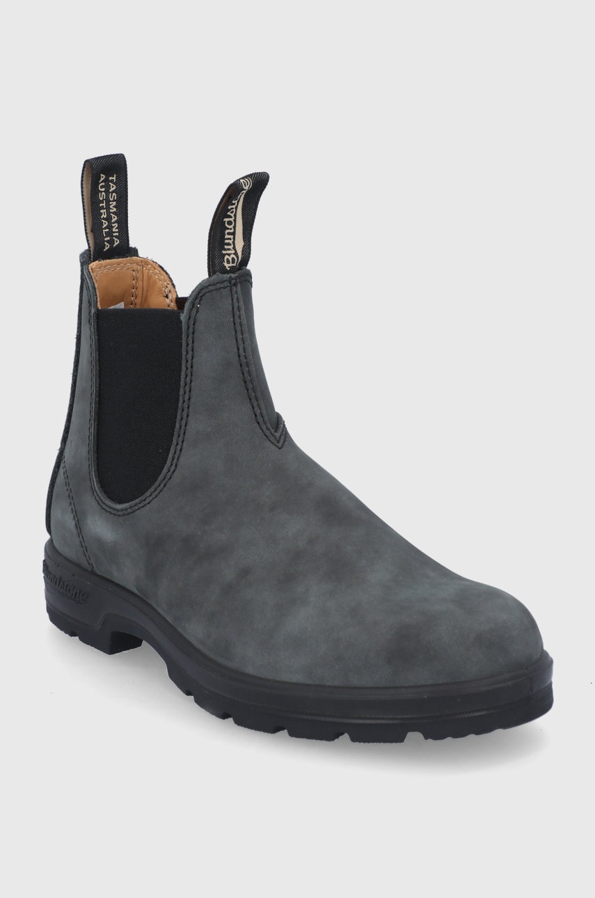 

Шкіряні черевики Blundstone 587 жіночі колір сірий на плоскому ходу