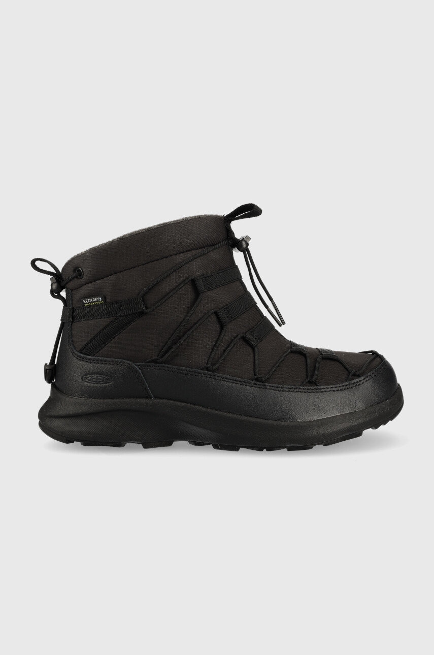 Keen cizme de iarnă Uneek Snk Chukka Waterproof barbati, culoarea negru 1023553-TRIP.BLACK