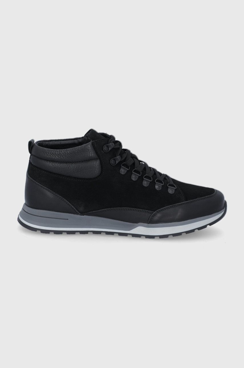 Wojas Pantofi de piele întoarsă bărbați, culoarea negru 2023 ❤️ Pret Super answear imagine noua 2022