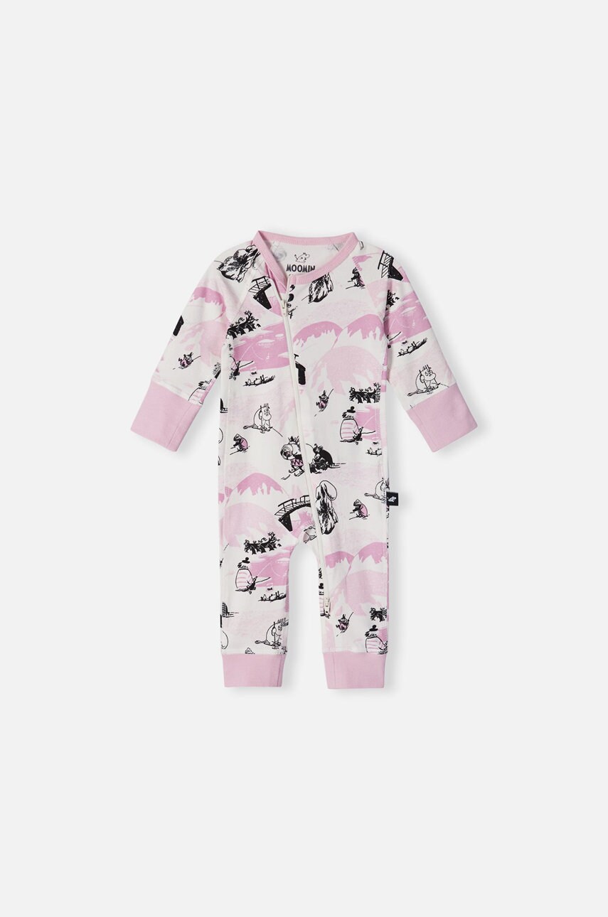 Reima pantaloni bebe moomin trygg culoarea roz