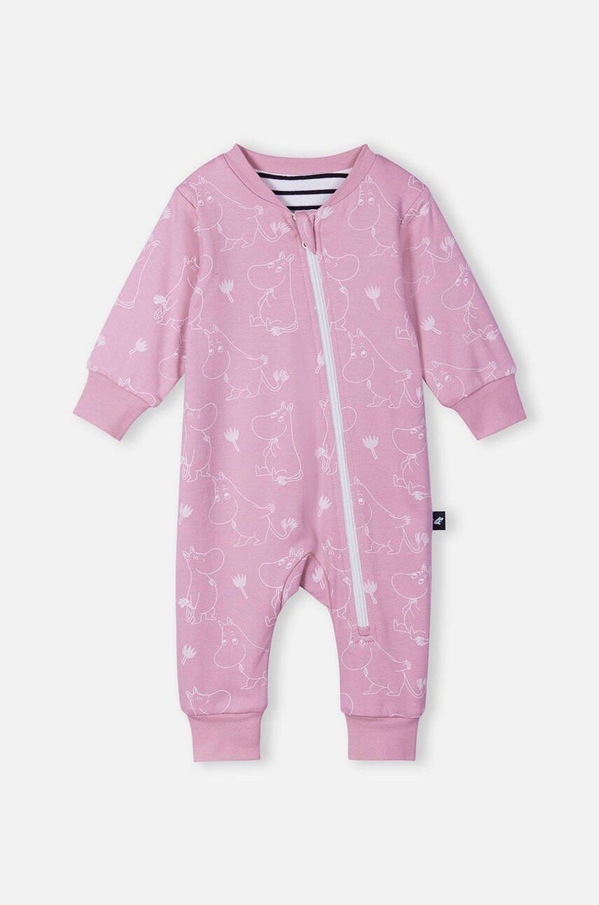 Reima pantaloni bebe moomin sovare culoarea roz
