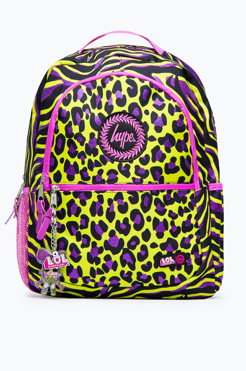 

Детска раница Hype x L.O.L. в жълто голям размер с десен, Жълт