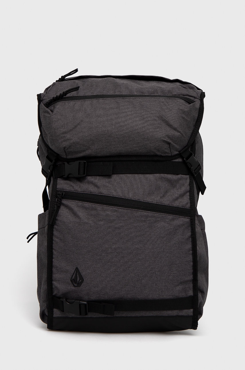 Volcom Rucsac bărbați, culoarea gri, mic, material neted