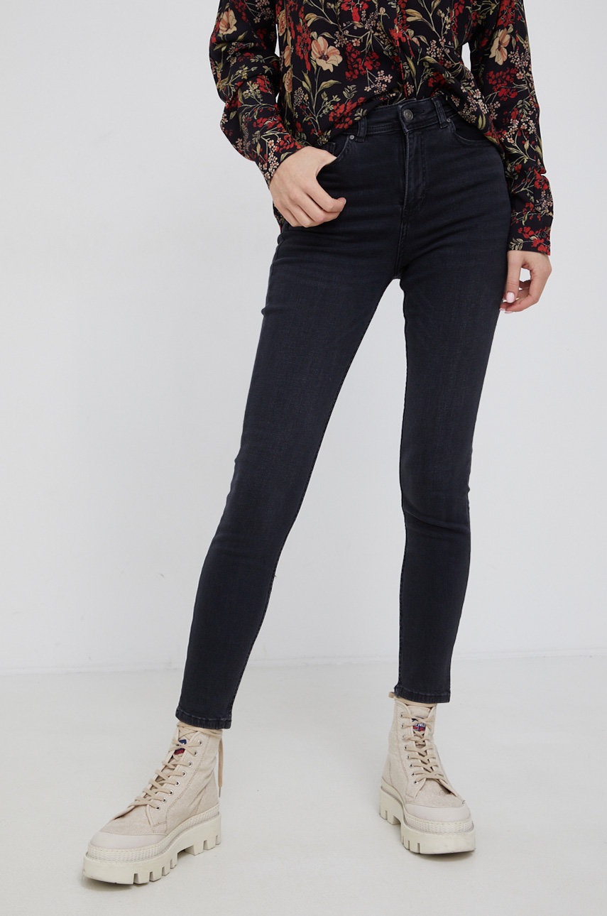 

Дънки Cross Jeans Judy дамски с висока талия, Черен