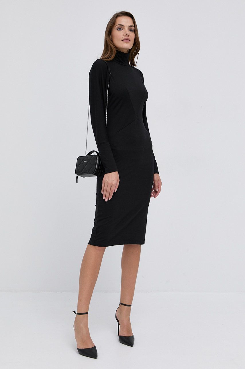 Silvian Heach Rochie culoarea negru, mini, model drept answear.ro imagine megaplaza.ro