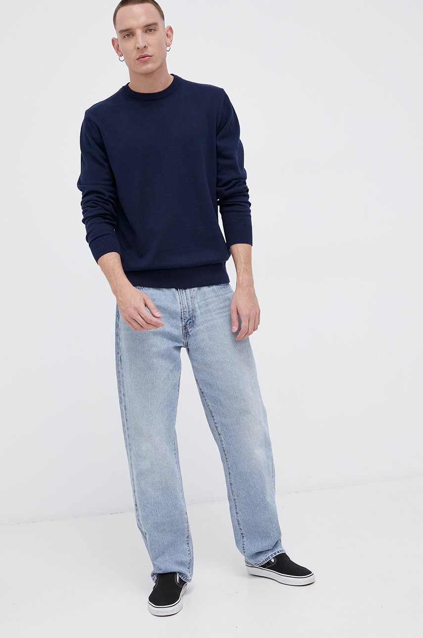 

Бавовняний светер Cross Jeans чоловічий колір синій