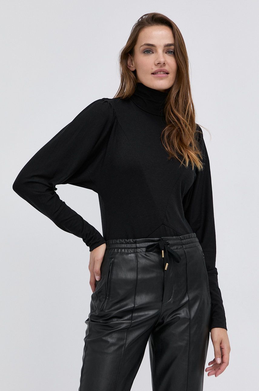 Silvian Heach Bluză femei, culoarea negru, material neted answear.ro imagine megaplaza.ro