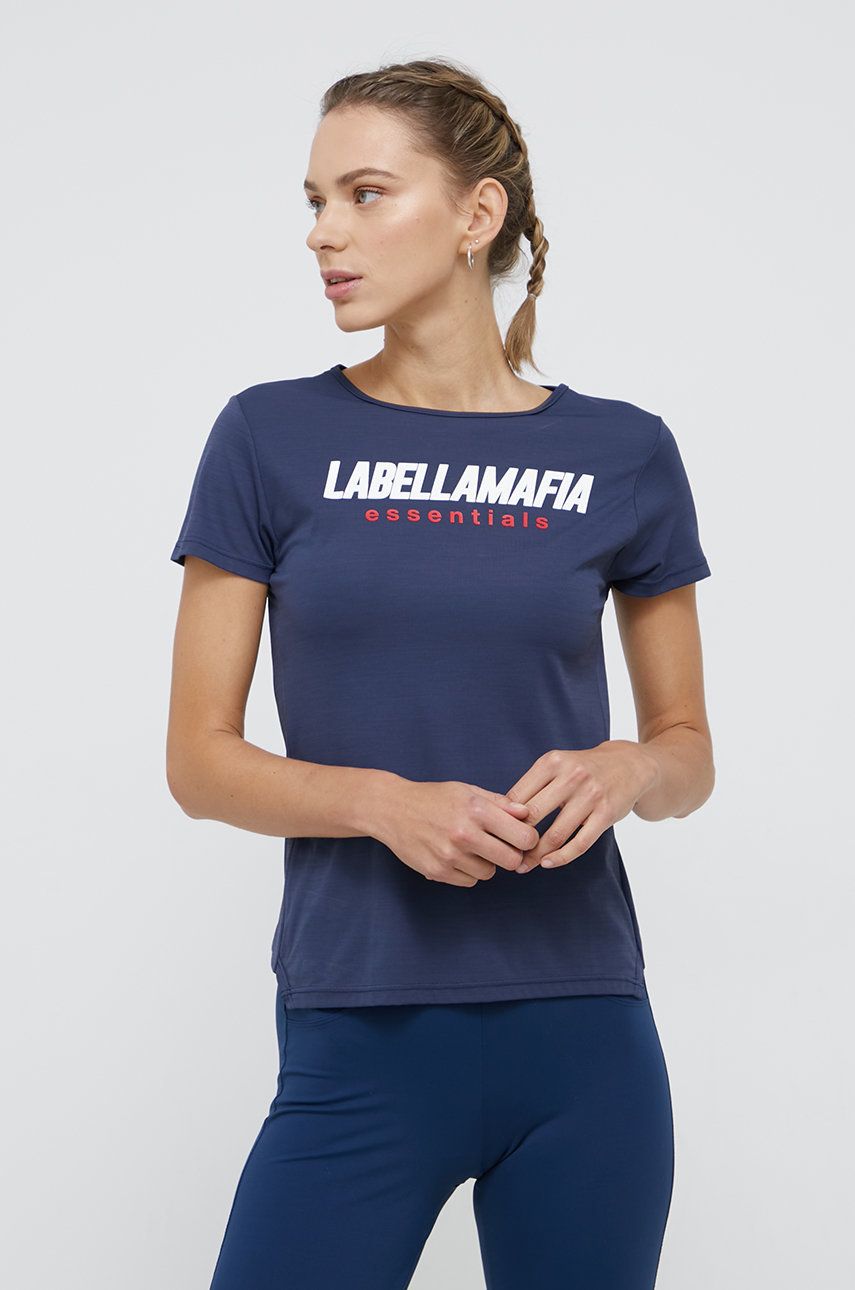 LaBellaMafia T-shirt kolor granatowy