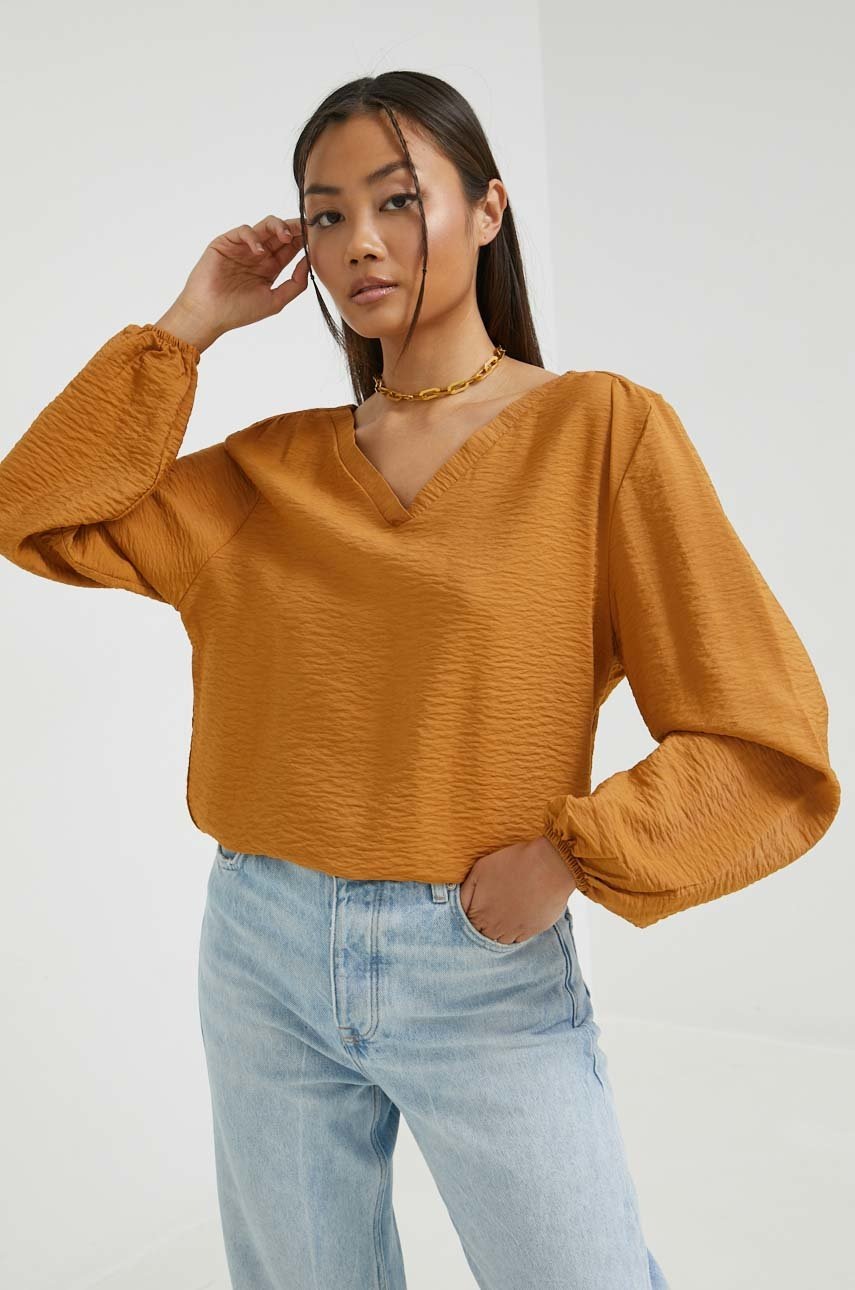 halenka-cross-jeans-damska-hneda-barva-hladka