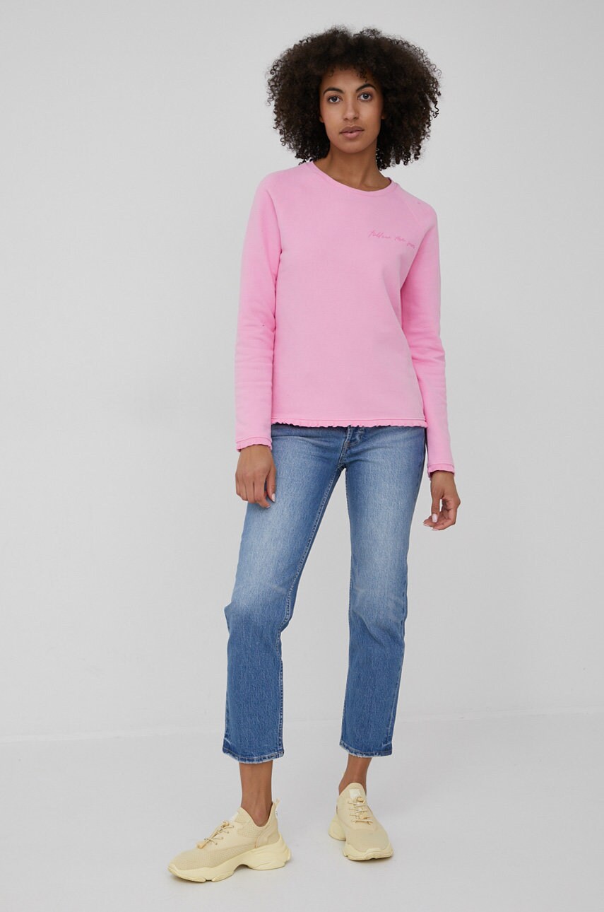 Frieda & freddies bluza femei, culoarea roz, neted