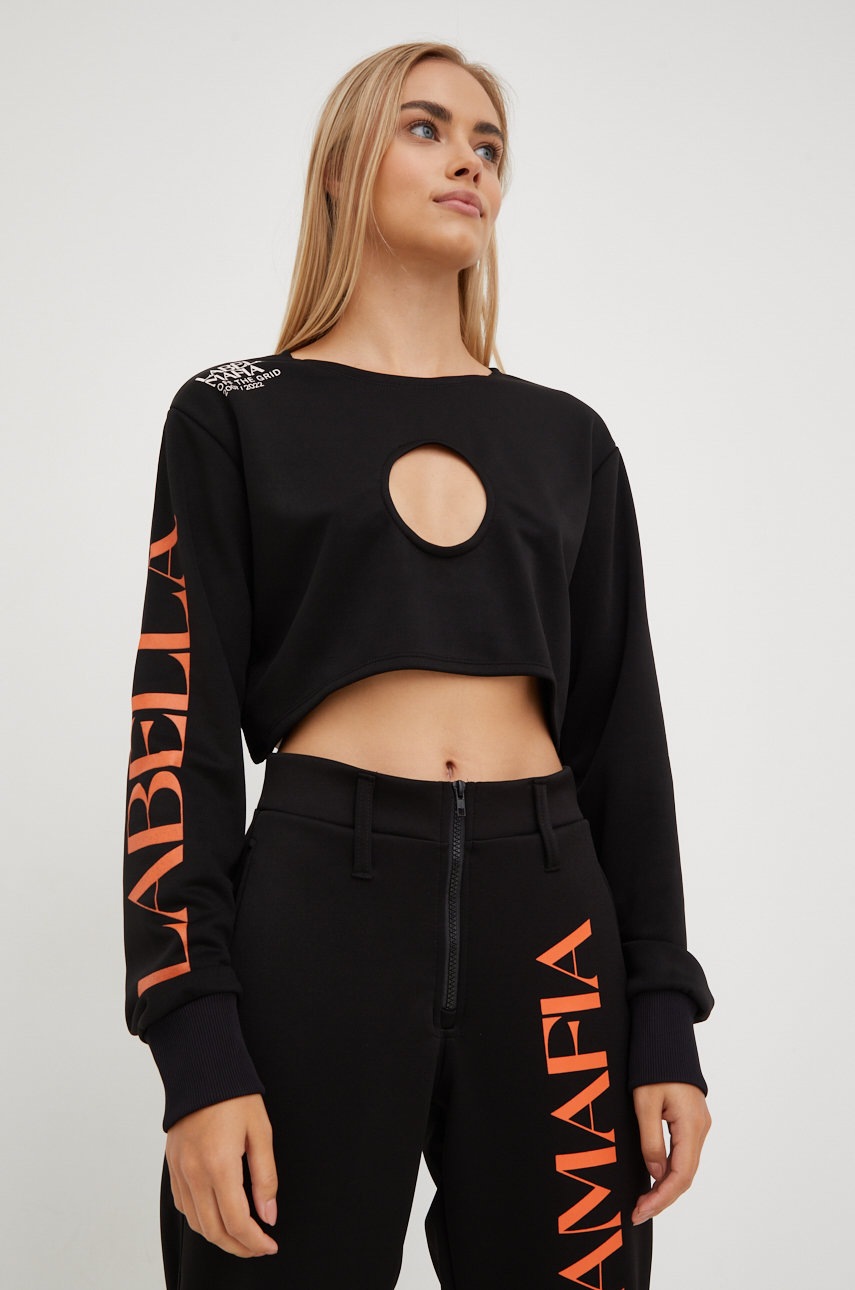Labellamafia longsleeve femei, culoarea negru,