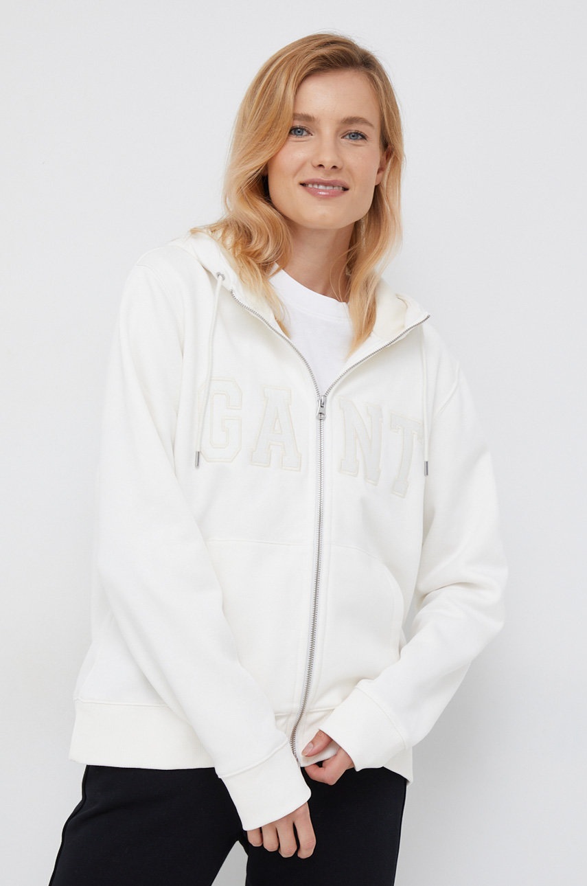 

Кофта Gant женская цвет бежевый с аппликацией