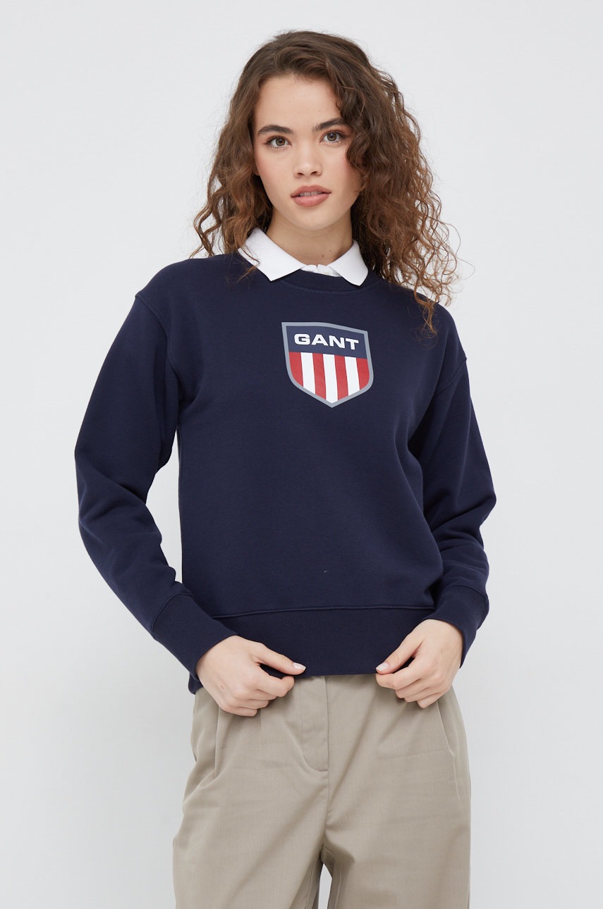 

Суичър Gant в тъмносиньо с принт, Тъмносин