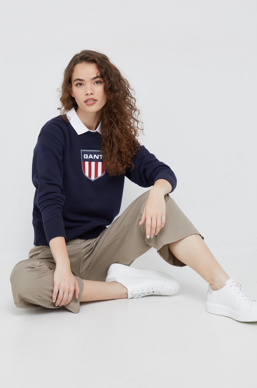 

Кофта Gant женская цвет синий с принтом