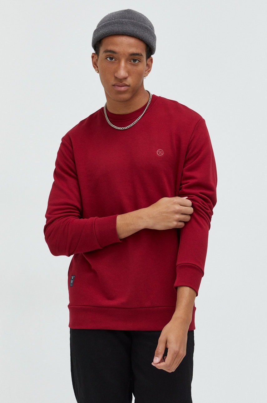 

Суичър Cross Jeans в червено с изчистен дизайн, Червен