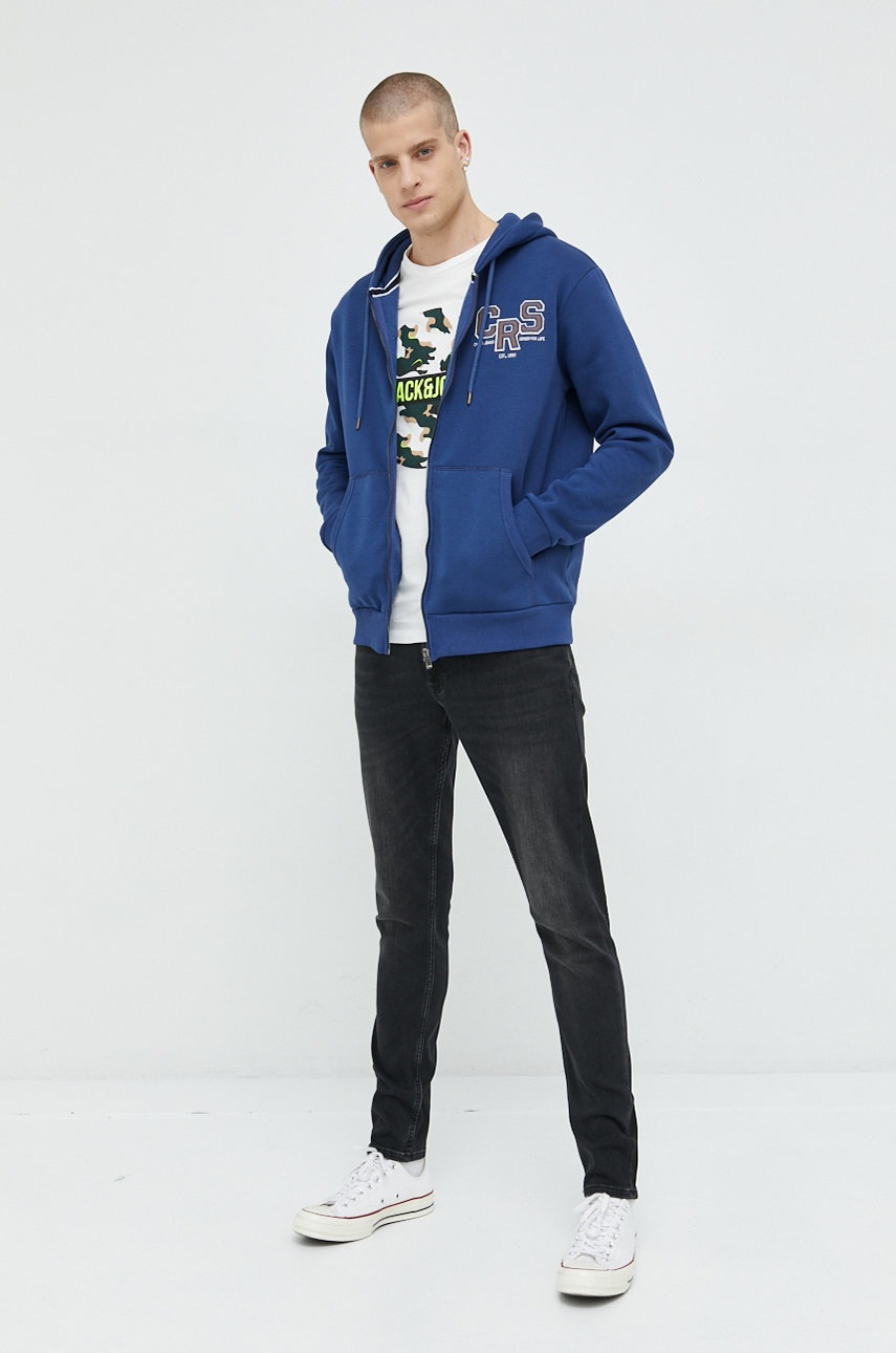 

Кофта Cross Jeans чоловіча з капюшоном з аплікацією