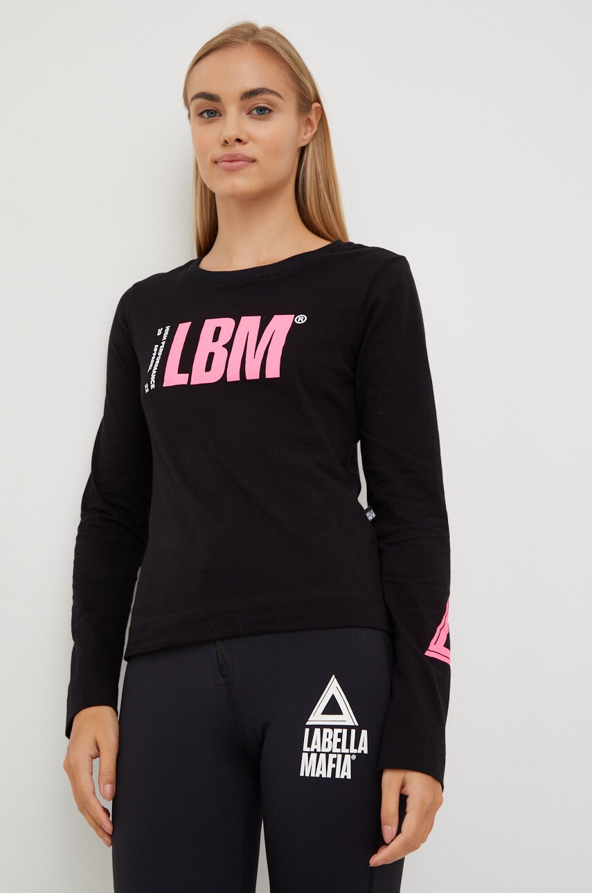 Labellamafia longsleeve din bumbac culoarea negru