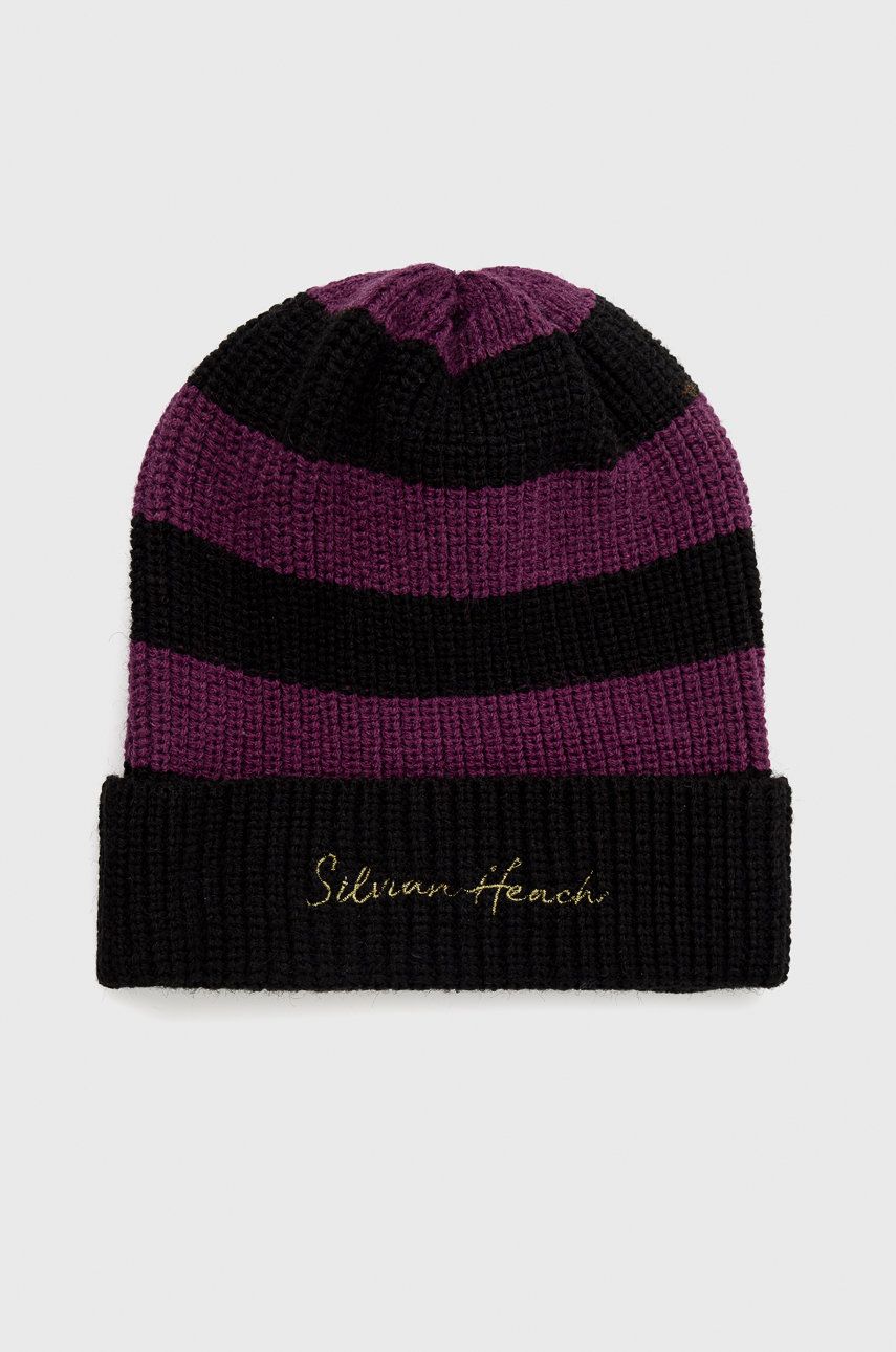 Silvian Heach czapka kolor fioletowy