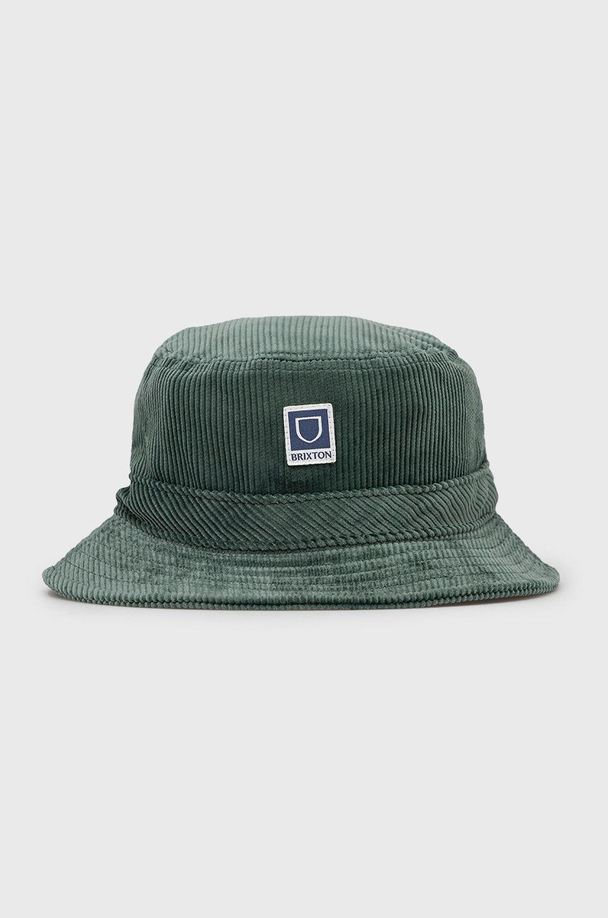 E-shop Manšestrový klobouok Brixton zelená barva, bavlněný