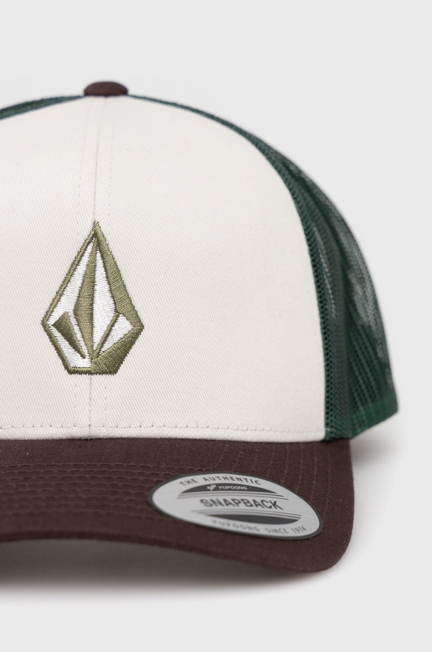 

Кепка Volcom колір зелений з аплікацією
