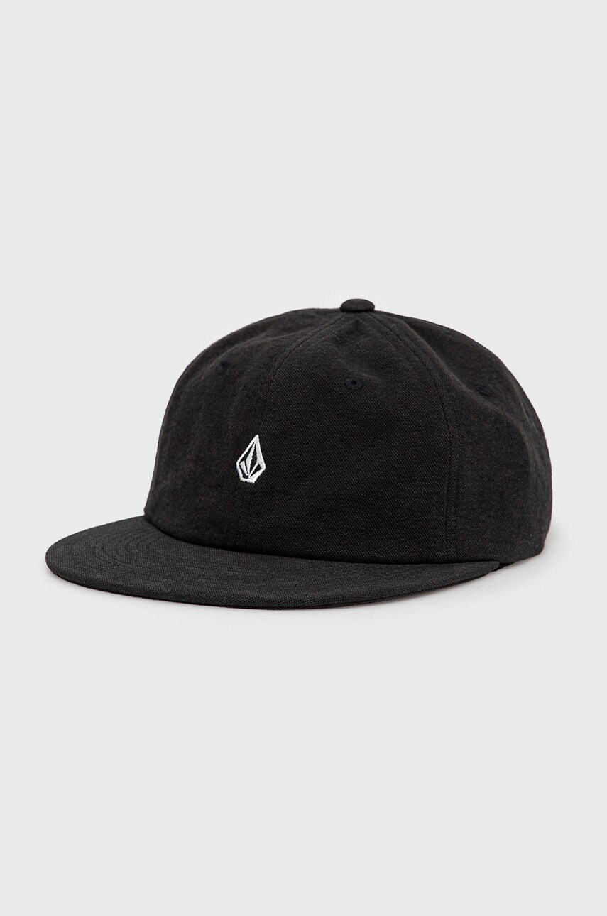 Volcom șapcă de baseball din bumbac culoarea negru, cu imprimeu