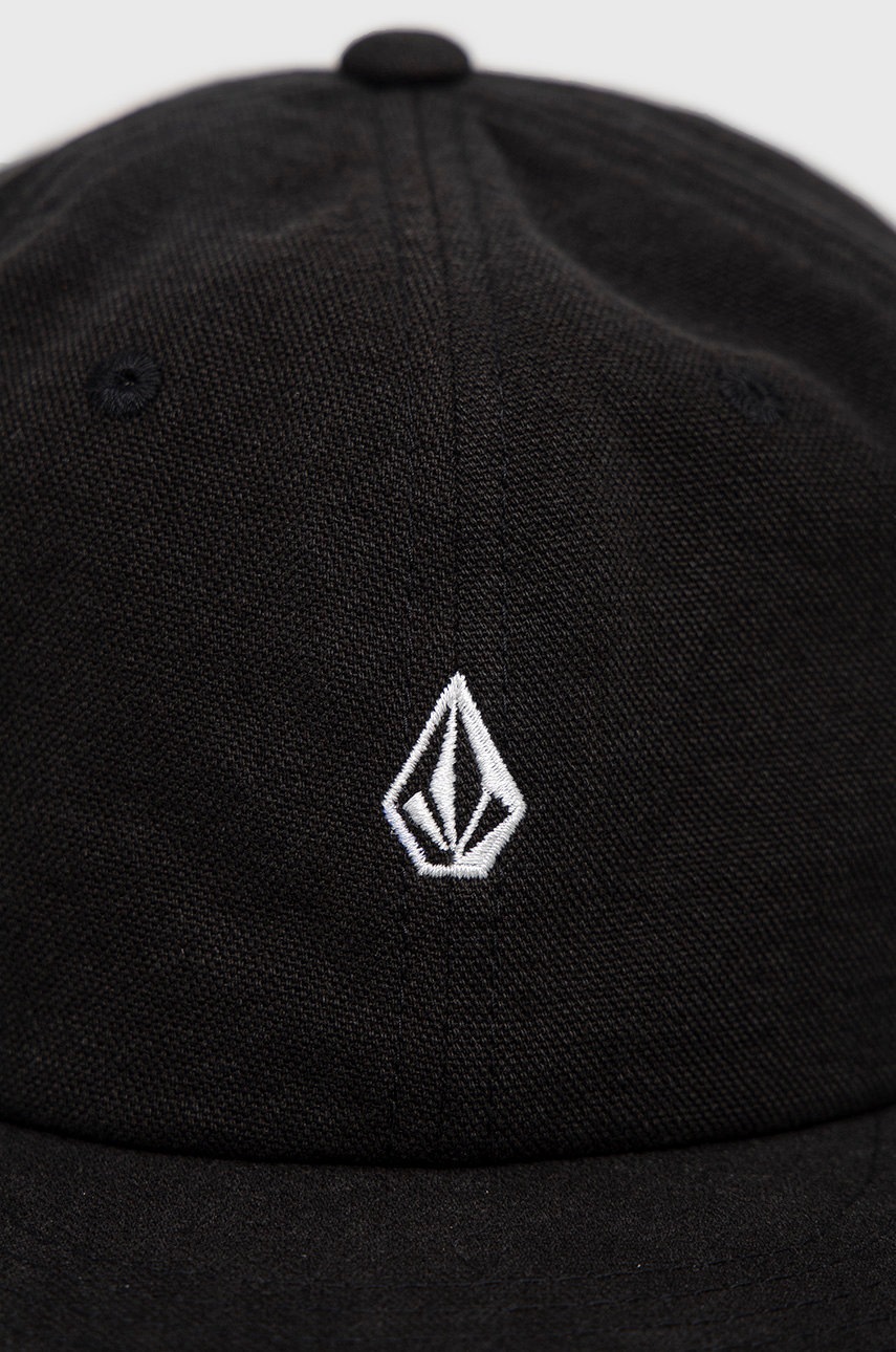 

Хлопковая кепка Volcom цвет чёрный с аппликацией