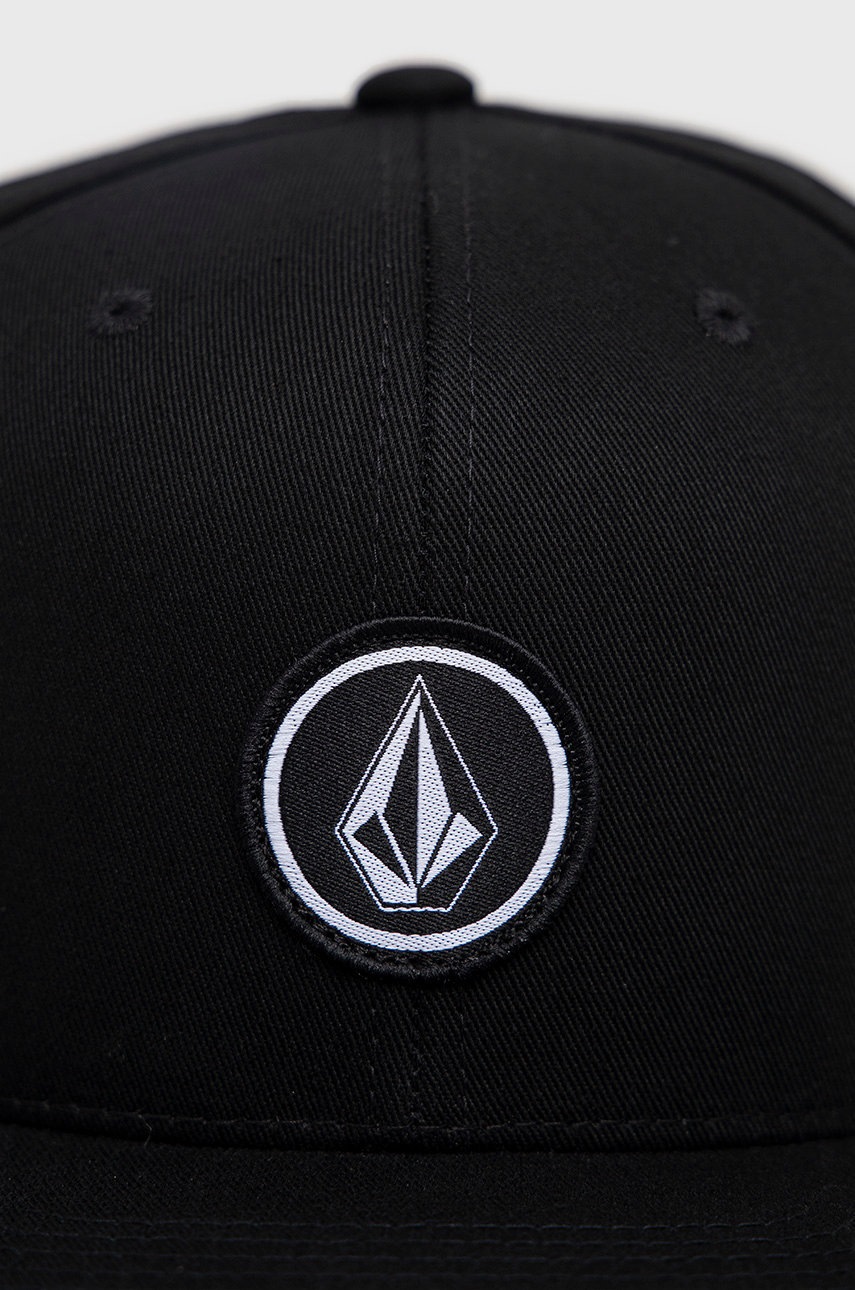 

Хлопковая кепка Volcom цвет чёрный с аппликацией