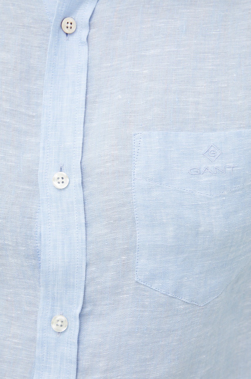 

Льняная рубашка Gant мужская regular воротник button-down