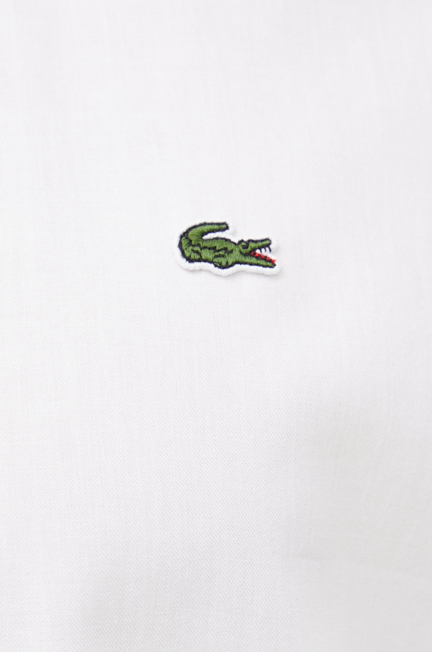 

Сорочка Lacoste чоловіча колір білий slim комір button-down