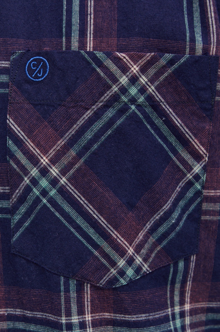 

Бавовняна сорочка Cross Jeans чоловіча колір синій regular комір button-down