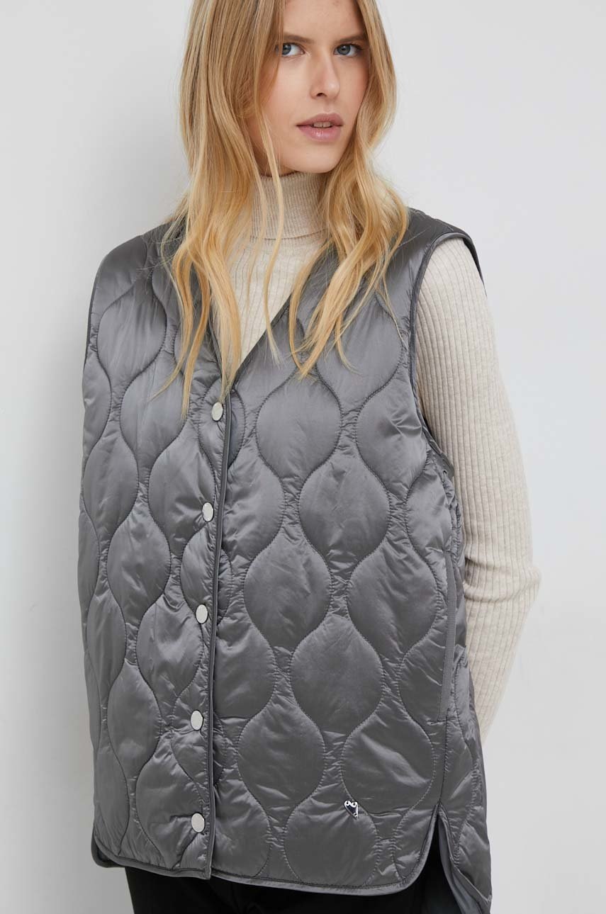 

Куртка Mos Mosh Sadie Quilt Jacket жіноча колір сірий перехідна