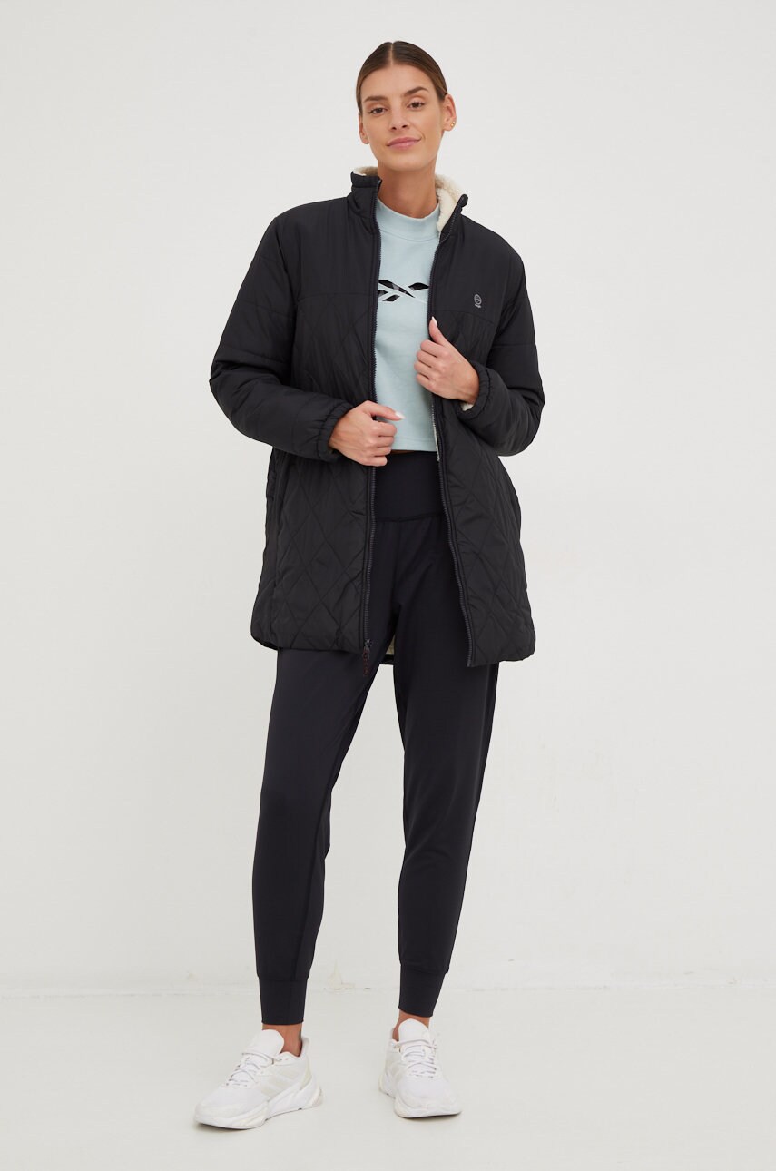 Wrangler geaca cu doua fete atg femei, culoarea negru, de tranzitie