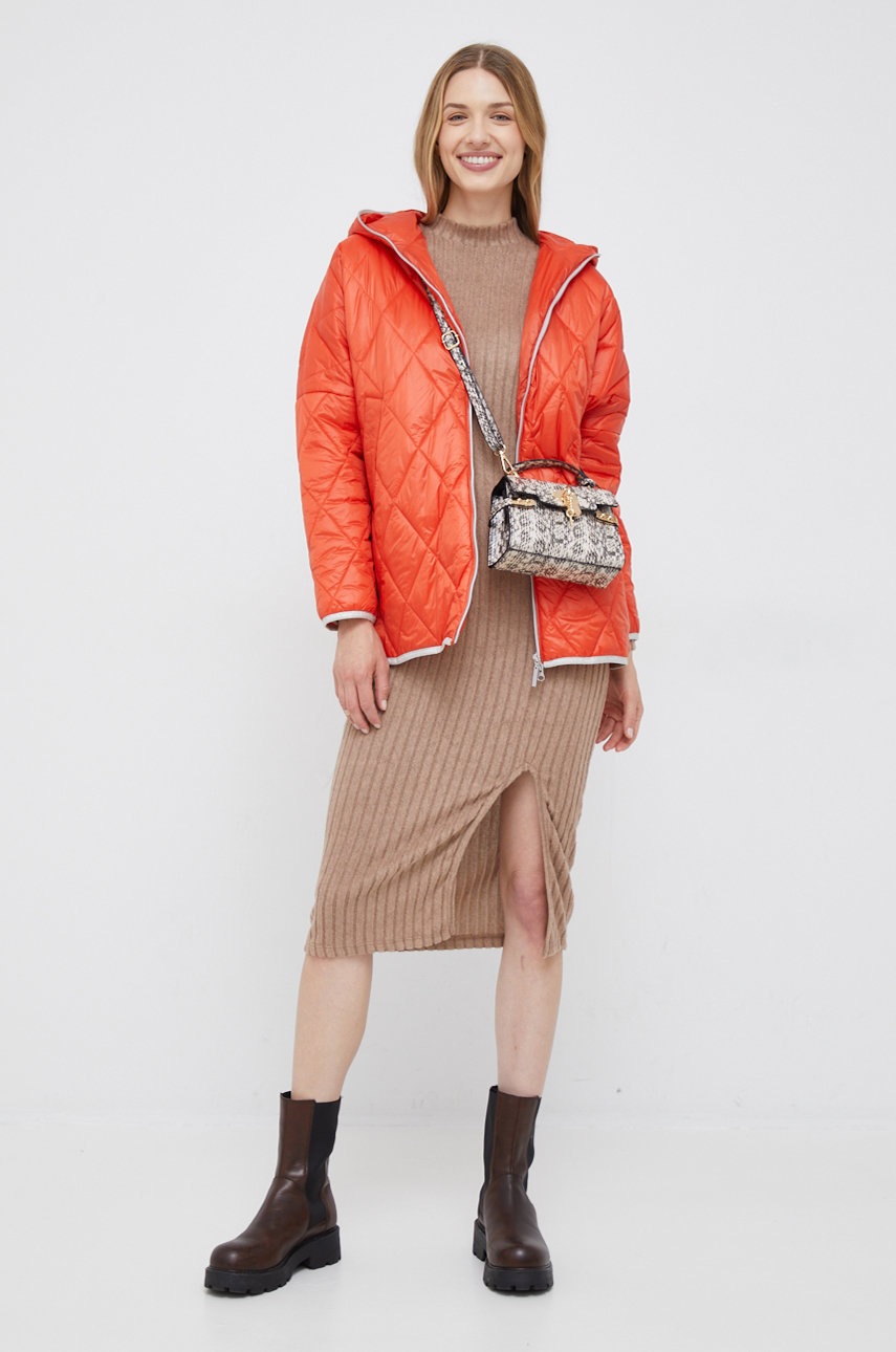 

Куртка Frieda & Freddies жіноча колір помаранчевий перехідна oversize