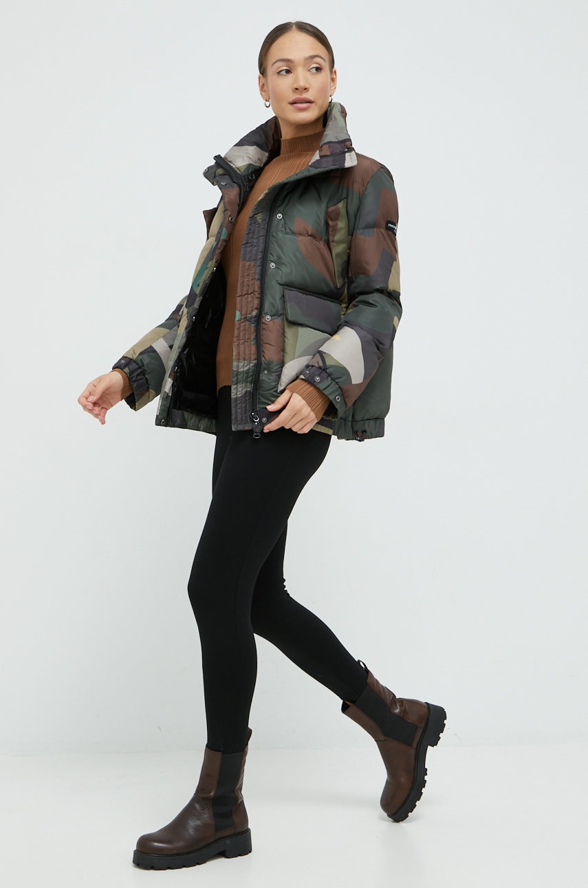 

Куртка Frieda & Freddies женская цвет зелёный зимняя oversize