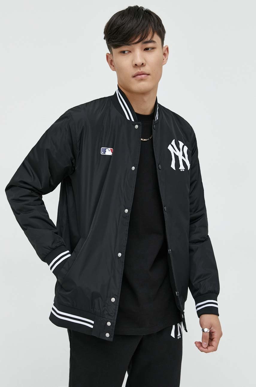 

Куртка-бомбер 47brand Mlb New York Yankees мужской цвет чёрный переходная