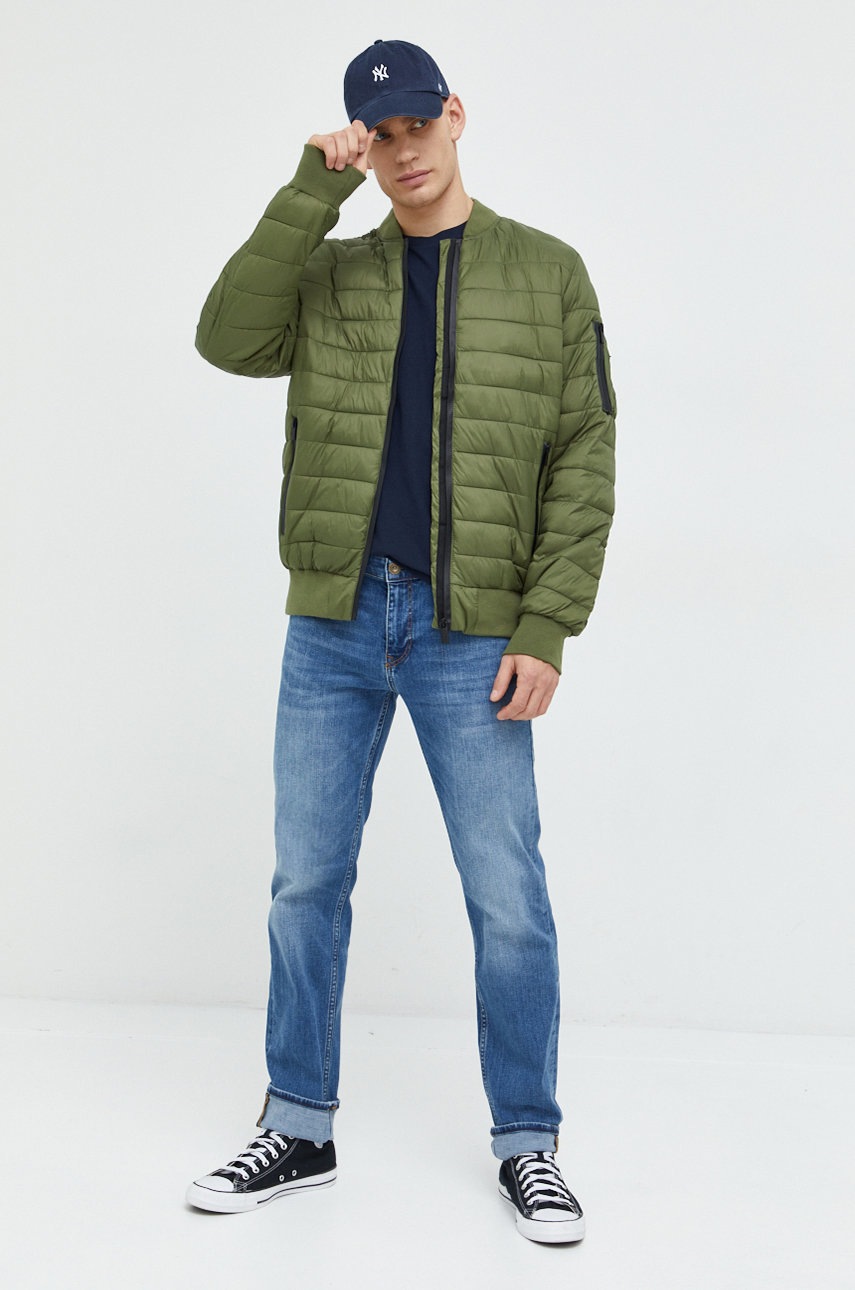

Куртка-бомбер Cross Jeans чоловічий колір зелений перехідна