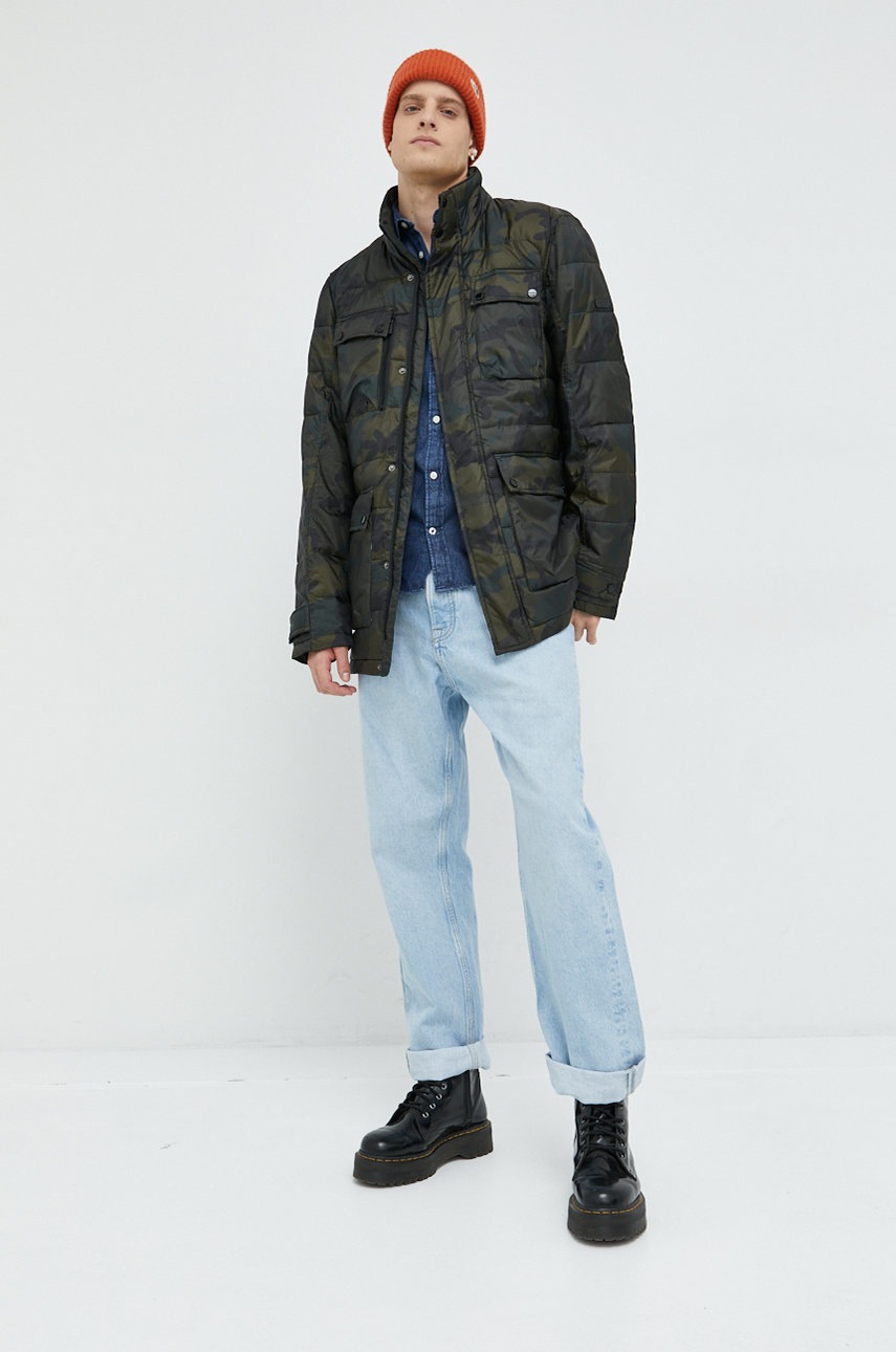 

Куртка Cross Jeans мужская цвет зелёный зимняя