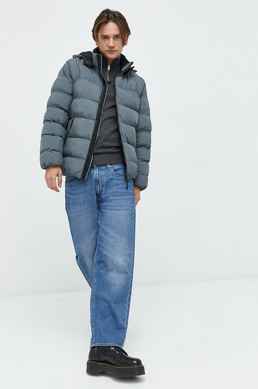 

Куртка Cross Jeans мужская цвет серый зимняя
