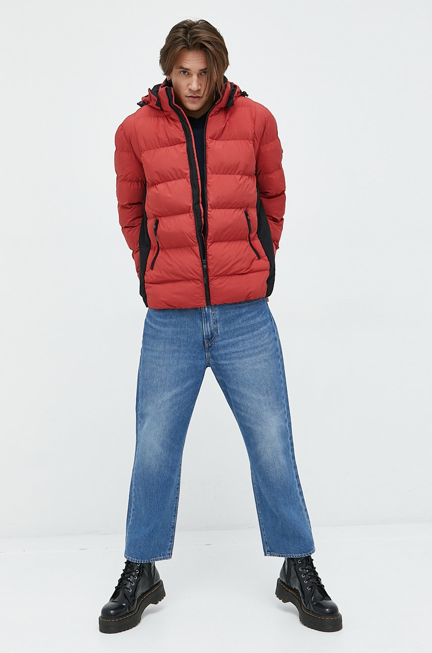 

Куртка Cross Jeans мужская цвет красный зимняя