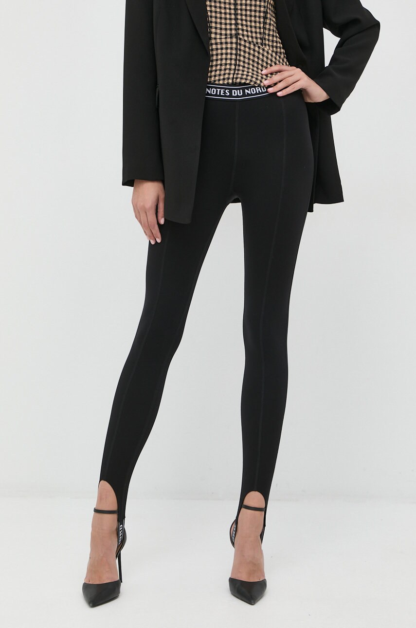 Notes du nord colanti femei, culoarea negru, neted