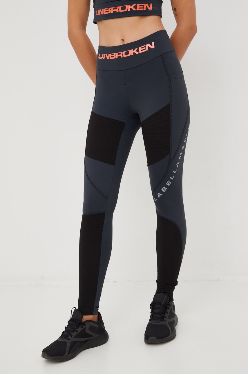 Labellamafia Leggins De Antrenament Unbroken Femei, Culoarea Gri, Modelator