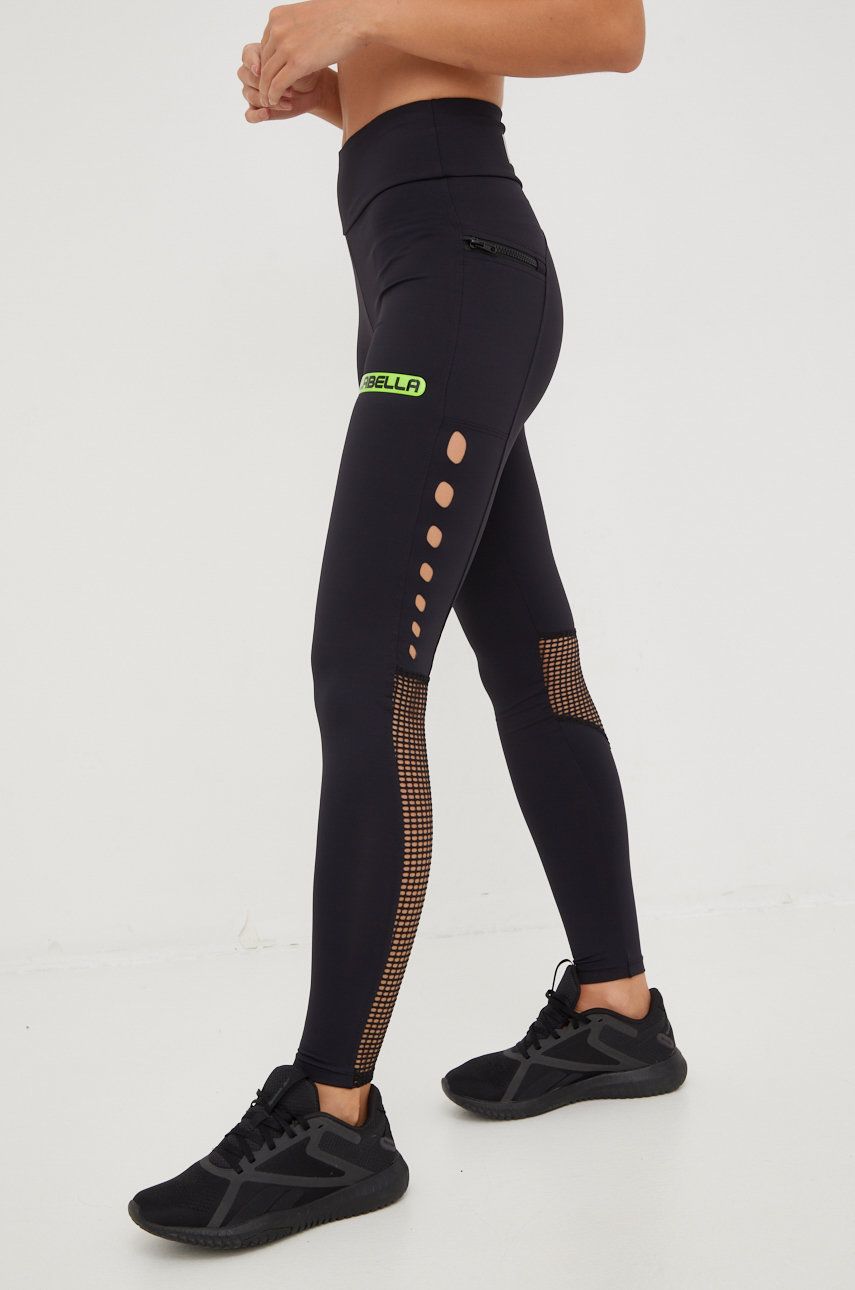 LaBellaMafia leggins de antrenament Movement femei, culoarea negru, cu imprimeu